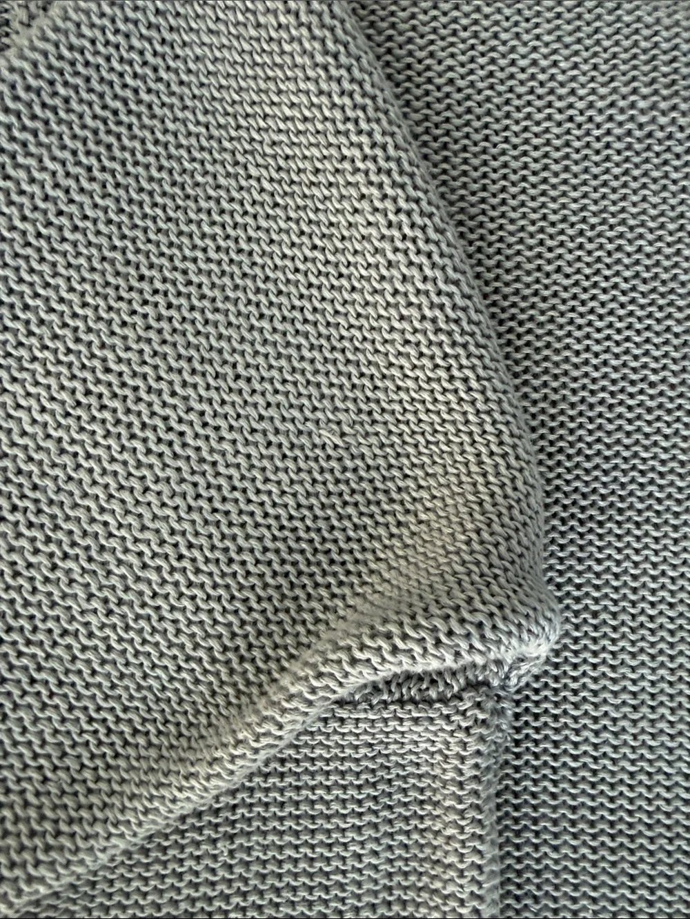 Stella McCarthy Linen Sophisticated Oversized Crewneck Sweater in Light Gray